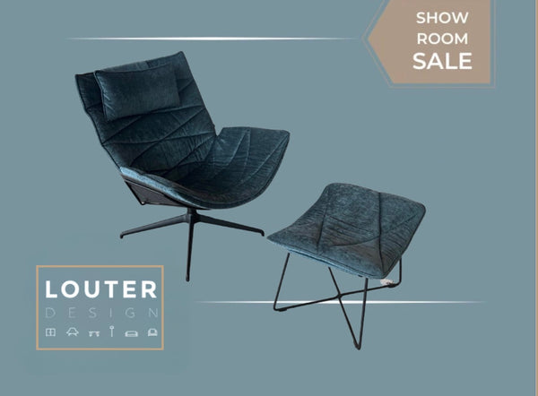 NEST PURE LOUNGE fauteuil en voetenbank by Volker Hundertmark | KFF SHOWROOM SALE