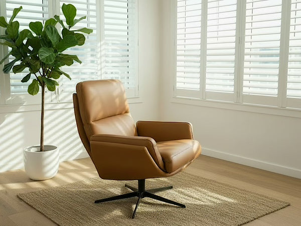 BLIZZARD fauteuil in leder en stof | LOUTER design