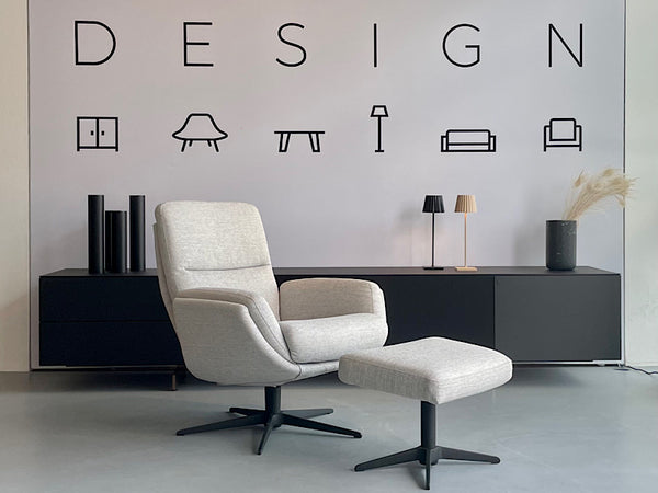BLIZZARD fauteuil en voetenbank by LOUTER design