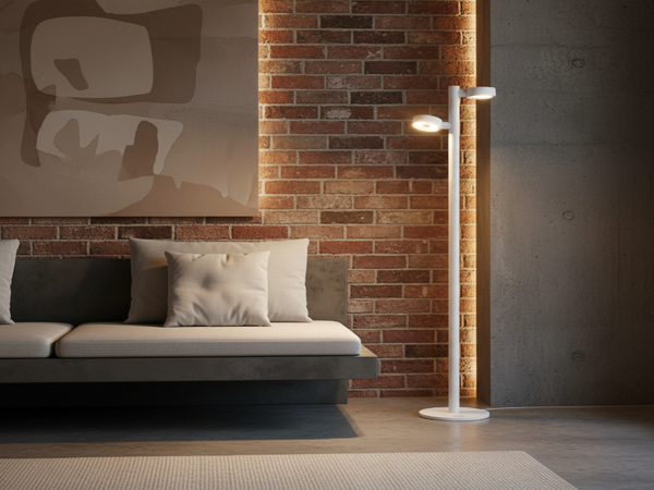 RONDA oplaadbare LED-vloerlamp Wit, dubbel licht