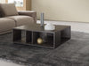 Vierkante NORMAN salontafel 100 x 100 cm in Fashion wood Rovere Carbone