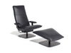 LE SAC fauteuil en voetenbank in leder by Studio Segers | Indera